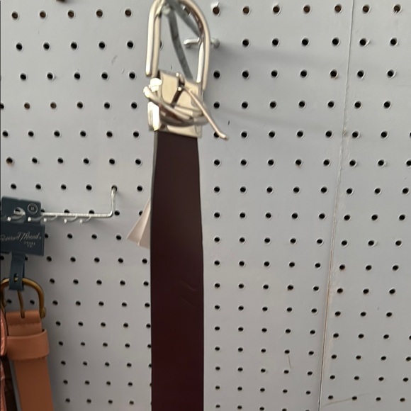 Stylish Burgundy Belt with Silver Buckle - Picture 1 of 2